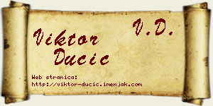 Viktor Dučić vizit kartica